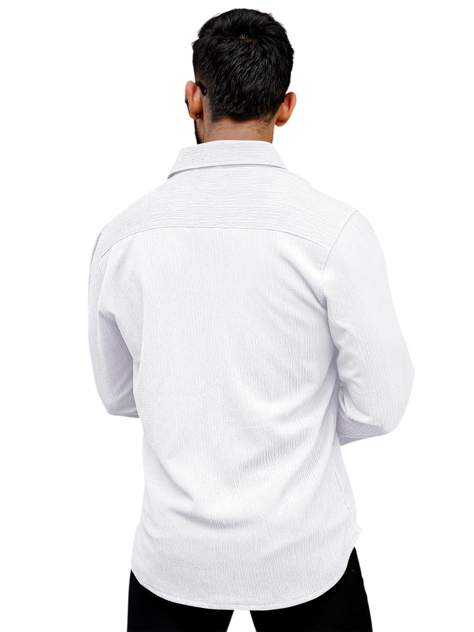 Men's Regular Fit Poly Popcorn Casual Shirt
