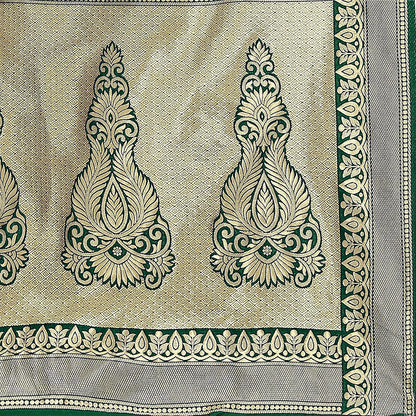 Yashika Women's Trendy Banarasi Kanjivaram Navy Color Art Silk Saree with Blouse Material
